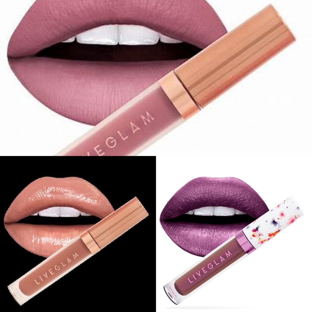 LiveGlam 3pc Liquid Lipstick Set….Colors: Treble Maker; Plane Jane; & 1st Class